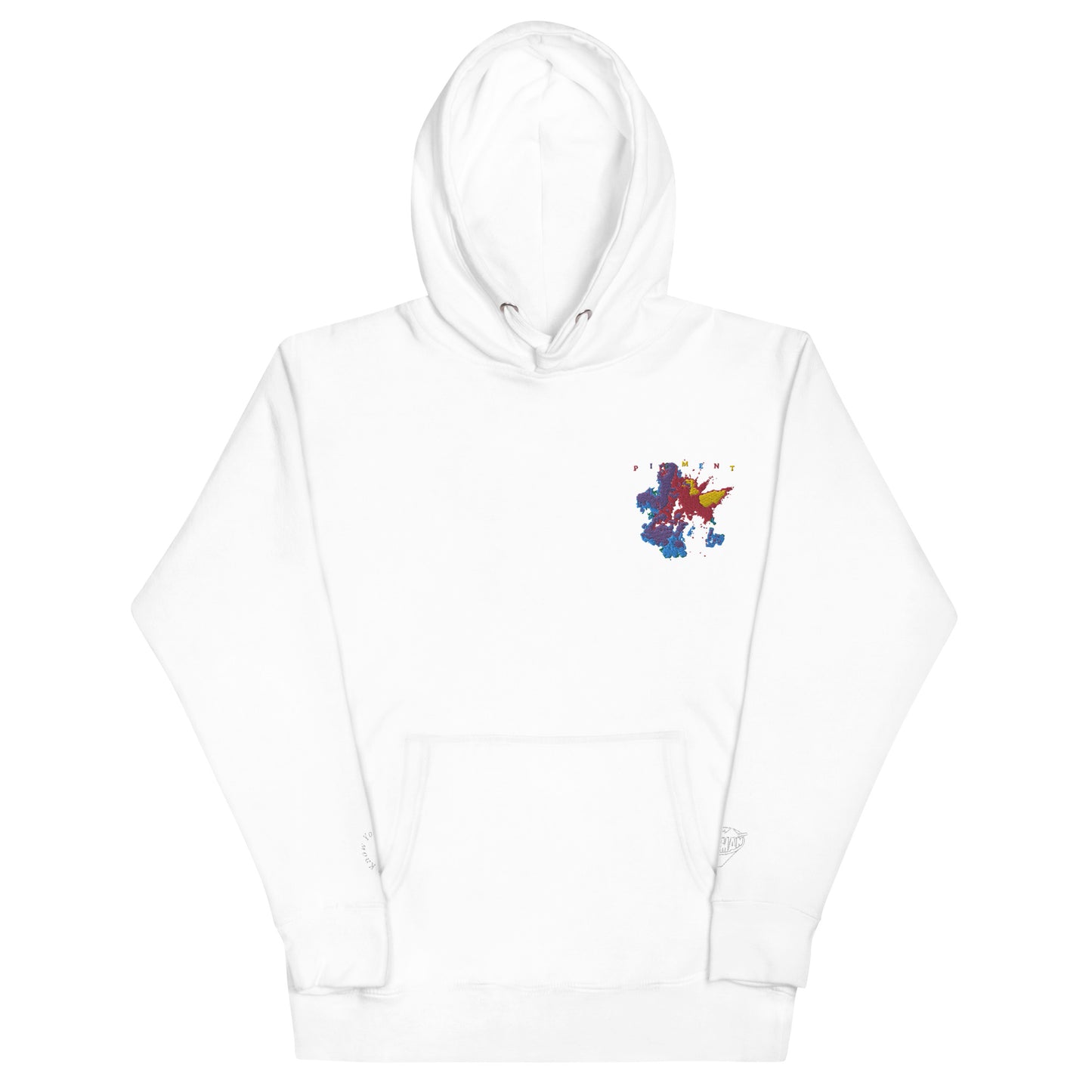 PIGMENT DS2 PURPLE EMBROIDERED POCKET HOODIE (White Accents)